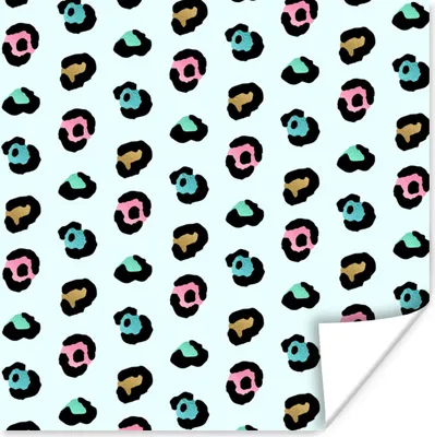 Produktbild von MuchoWow® Poster Pantherdruck - Farben - Muster 50x50 cm - Wohnzimmerdekoration