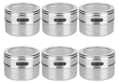 Produktbild von Solidchoice – 6-teiliges Edelstahl-Gewürzset – Tragbare Gewürzsammlung für Camping