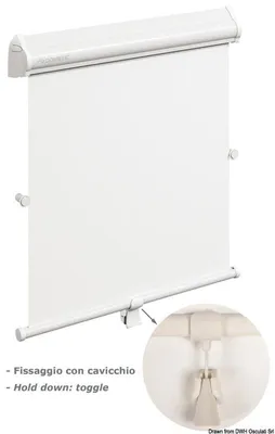 Zdjęcie produktu dla Roleta przeciwsłoneczna Oceanair 556 x 600 W - Osculati 19.870.60