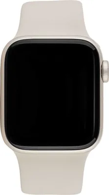 Produktbild von Apple Watch SE, Polarstern Recyceltes Aluminium, Sportarmband, 44x38x10.7mm, 32.9g, GPS, Herzfrequenzmessung, Schlafüberwachung, Unfall-/Sturzerkennung, 50m wasserdicht, Retina Display 1000 Nits, WLAN, Bluetooth 5.0, NFC, Apple Pay, watchOS 9, iOS 16, Familienkonfiguration ohne iPhone