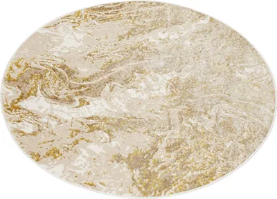 Obrázek produktu pro Tapiso Koberec CRYSTAL Round Beige Gold Obývací pokoj Ložnice 120 x 120 cm