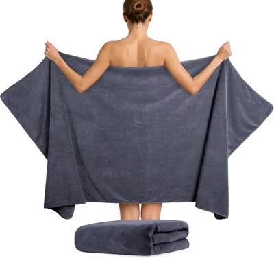 Zdjęcie produktu dla Duży ręcznik do sauny XXL, o wysokiej chłonności, 100 x 200 cm, wykonany z mikrofibry