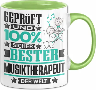 Produktbild von Musiktherapeut Geschenk Lustiger Spruch für Musiktherapeut Geschenkidee Bester Musiktherapeut Der Welt (Grün)