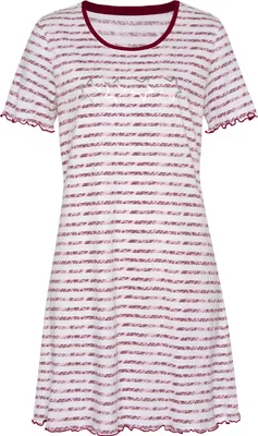 Produktbild von Vivance Dreams Sleepshirt pink-rot-gestreift Größe 36/38