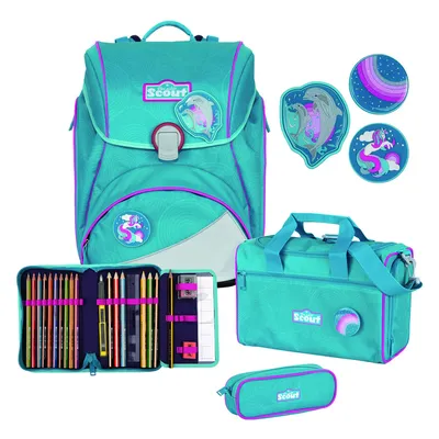Produktbild von Scout Alpha Schulranzen Set 4-tlg. Dolphins