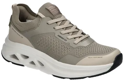 Produktbild von American Club RH179, Herren Sportschuhe Memory Foam System, Schnürschuhe leicht atmungsaktiv, Beige 45
