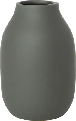 Produktbild von Blomus COLORA Vase, Dekovase, Blumenvase, Porzellan, Agave green, 15 cm, 65905