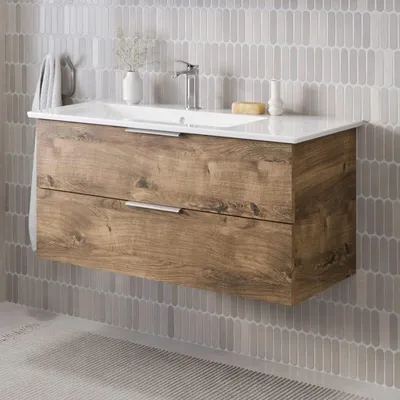 Image de Meuble sous-vasque Steinkamp Living 2.0, compatible avec le meuble-lavabo Villeroy & Boch Venticello, largeur 100 cm, pour vasque à gauche