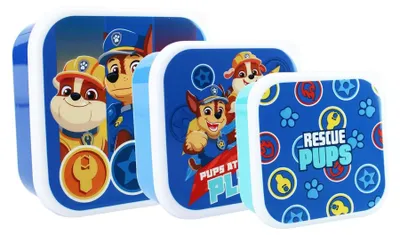 Imagen del producto de Vadobag, set de 3 recipientes para snacks, fiambreras Paw Patrol, Fresh Bites