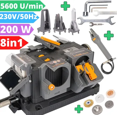 Produktbild von Schärfstation Schärfgerät Universal 8in1 Schärfer Bohrerschärfgerät Zubehör Set