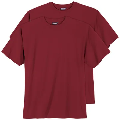 Produktbild von 2er Pack T-Shirts rot Übergröße Adamo Fashion