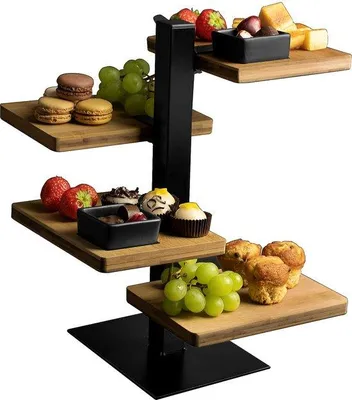 Produktbild von Famanu Etagère 4-stufig Holz Metall - 19,5x14,5x36cm