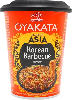 Produktbild von OYAKATA Korean Barbecue, Instant-Ramen-Nudelsuppe, 93 g, Grill, 1026 kJ, 1824 kJ, 245 kcal