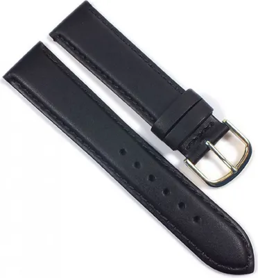 Produktbild von Büffelkalb Ersatzband Uhrenarmband Leder Band schwarz 26359S, Stegbreite:22mm