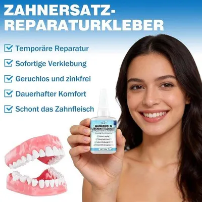 Produktbild von Zahnkleber für Zähne, Zahnprothesenkleber, Zahnzement, Füllmaterial, schnelltrocknend, wetterbeständig und wasserdicht, geeignet