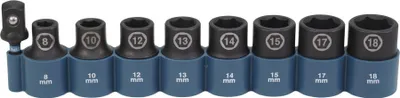 Image de Ensemble de 8 douilles 1/2" pour visseuses à chocs - MAKITA E-16645