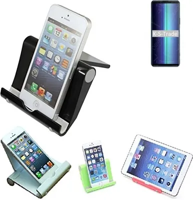 Produktbild von K-S-Trade Handy-Ständer kompatibel mit Sony Xperia 8 Lite faltbarer Tischständer Smartphone Tablet Halterung Reise