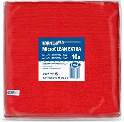Produktbild von Wischtuch "MicroCLEAN Extra", rot, universal, 10 Stück, 40 x 40 cm, BONUS B277