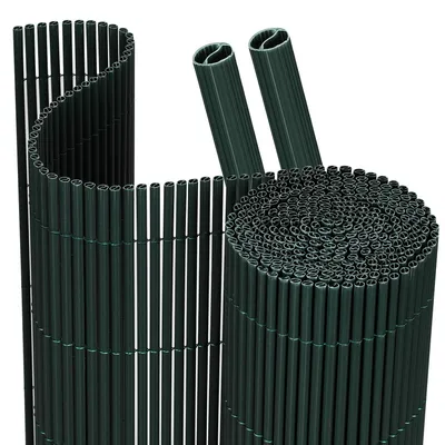 Produktbild von Ikodm 80x500cm PVC Sichtschutzmatte Bambus Sichtschutz Garten Sichtschutzzaun Balkon Zaun Windschutz Balkonverkleidung Grün