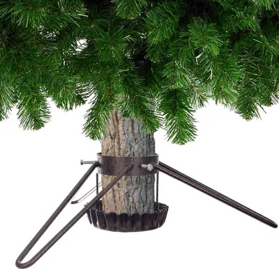 Image de KADAX Support pour sapin de Noël Métal Support pour sapin de Noël avec coupelle Cuivre 58cm