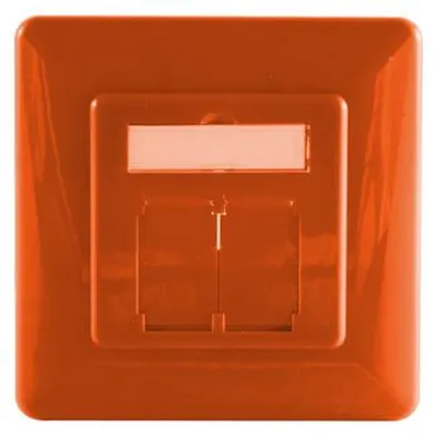 Produktbild von Abdeckrahmen für Netzwerkdosen, orange