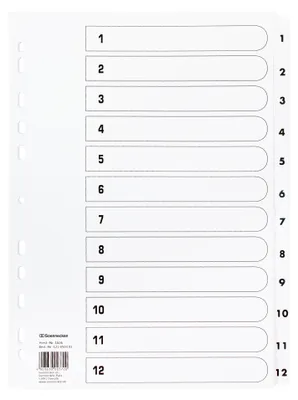 Immagine prodotto di Soennecken Register Mylar 1606 1-12 weiß