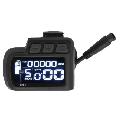 Obrázek produktu pro EN06 LCD tachometr na kolo - vodotěsný, pro řídítka 22,2 mm, 24-60 V
