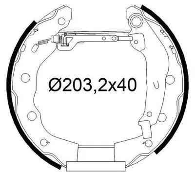 Produktbild von VALEO Bremsbackensatz Trommelbremse Hinten für MITSUBISHI Space Star (DGA) 203mm 554971