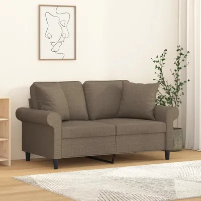 Produktbild von The Living Store Zierkissen 2 Stk. Taupe 40x40 cm Stoff