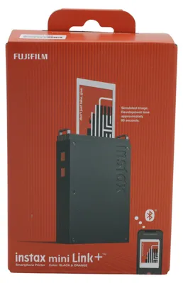 Produktbild von Fujifilm instax mini Link+, 2.4" x 1.8" (6.2x4.6 cm), Bluetooth, Schwarz