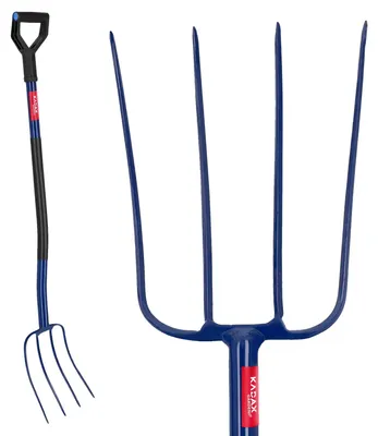 Produktbild von Gartenforke, Metallkonstruktion, 130 cm Länge, ergonomischer Griff, lange Zinken, vielseitige Verwendung