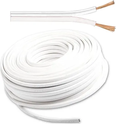 Produktbild von ISOLED Kabel 25m Rolle 2-polig 0.75mm2 H03VH-H YZWL, weiß/weiß, AWG 18