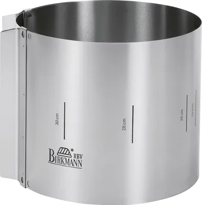 Image de RBV Birkmann Cercle à tarte - extra haut - Easy Baking - Cercle à tarte - rond - surface plate - inox - inox - 150 mm (429413)