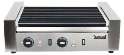 Produktbild von Instanco I.ROL-10T Hot-Dog-Rollergrill 10 Rollen, 1,5 kW, 50–300 °C, Edelstahl, 230 V, 540 x 468 x 173 mm