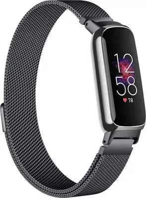 Produktbild von Milanaise-Armband für Smartwatches – Passend für Fitbit Inspire 3 – Schwarz – Strap-it Uhrenarmband / Armband
