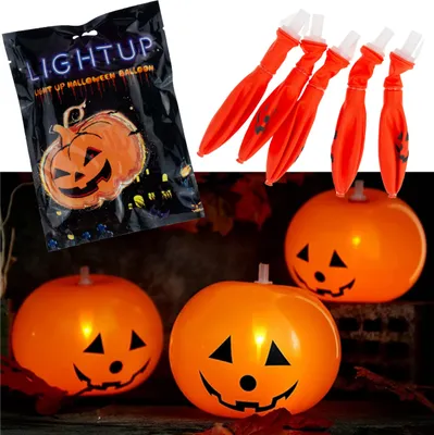 Immagine prodotto di Palloncini di Halloween ha portato 5Pc zucche incandescente decorazioni arancioni