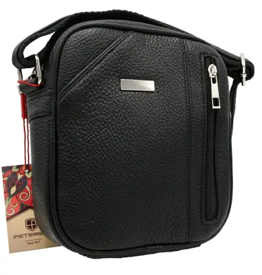Obrázek produktu pro Peterson pánská crossbody taška z ekologické kůže černá