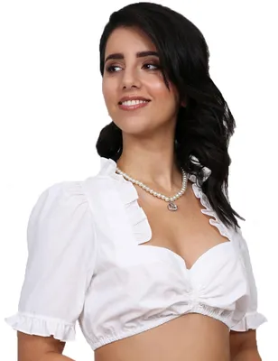 Produktbild von Krüger MADL Dirndlbluse "Negra" Halbarm mit Rüschen 42940 | Ecru Größe: 32