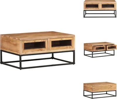 Productafbeelding van vidaXL Salontafel 90x60x40 cm, massief acaciahout - Salontafels