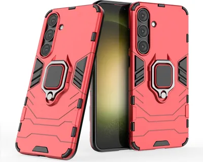 Produktbild von Handyhülle für Samsung Galaxy S25+ Ring Case Hülle Outdoor Back Cover Bumper in Rot