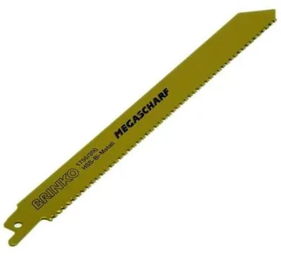 Produktbild von Brinko Säbelsägeblatt Universal Megascharf 150mm, Bi-Metall, 8Z/Zoll, gelb, 1 Stk.