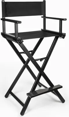 Image de Chaise de maquillage pliable Chaise de metteur en scène Tabouret de maquillage professionnel Noir Steven
