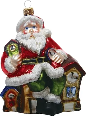 Produktbild von Weihnachtsfigur  Weihnachtsmann mit Uhr