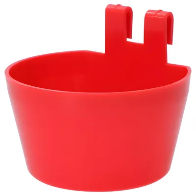 Obrázek produktu pro Miska na krmení drůbeže plastová s háčkem