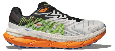 Image de Chaussure de trail pour hommes Hoka TECTON X 2, couleur blanc / jaune "Solar Flare", taille 10.5 US