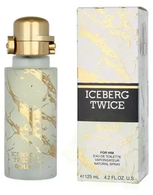 Obrázok produktu pre Iceberg Twice Gold, Muži, 125 ml, čierne korenie, Koža, Benzoin, drevo guaiac, Tonka, Jantár, Vanilka, Drevo, Sprej