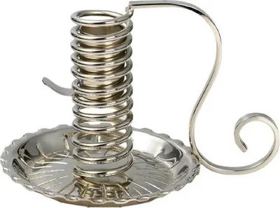 Produktbild von Kerzen Spiralleuchter Messing Silber