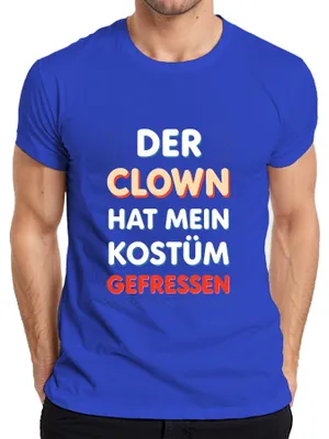 Obrázek produktu pro Klaun mi sežral kostým – karneval, maškarní ples, vtipné, šašek – pánské tričko, modré, XL