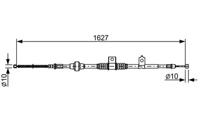 Produktbild von BOSCH Handbremsseil Seilzug Feststellbremse für MITSUBISHI ASX (GAW) Hinten Rechts 1 987 482 518