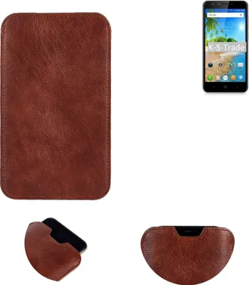 Produktbild von K-S-Trade Schutzhülle Handyhülle kompatibel mit Doogee Y6C Handytasche Kunstleder Sleeve in braun